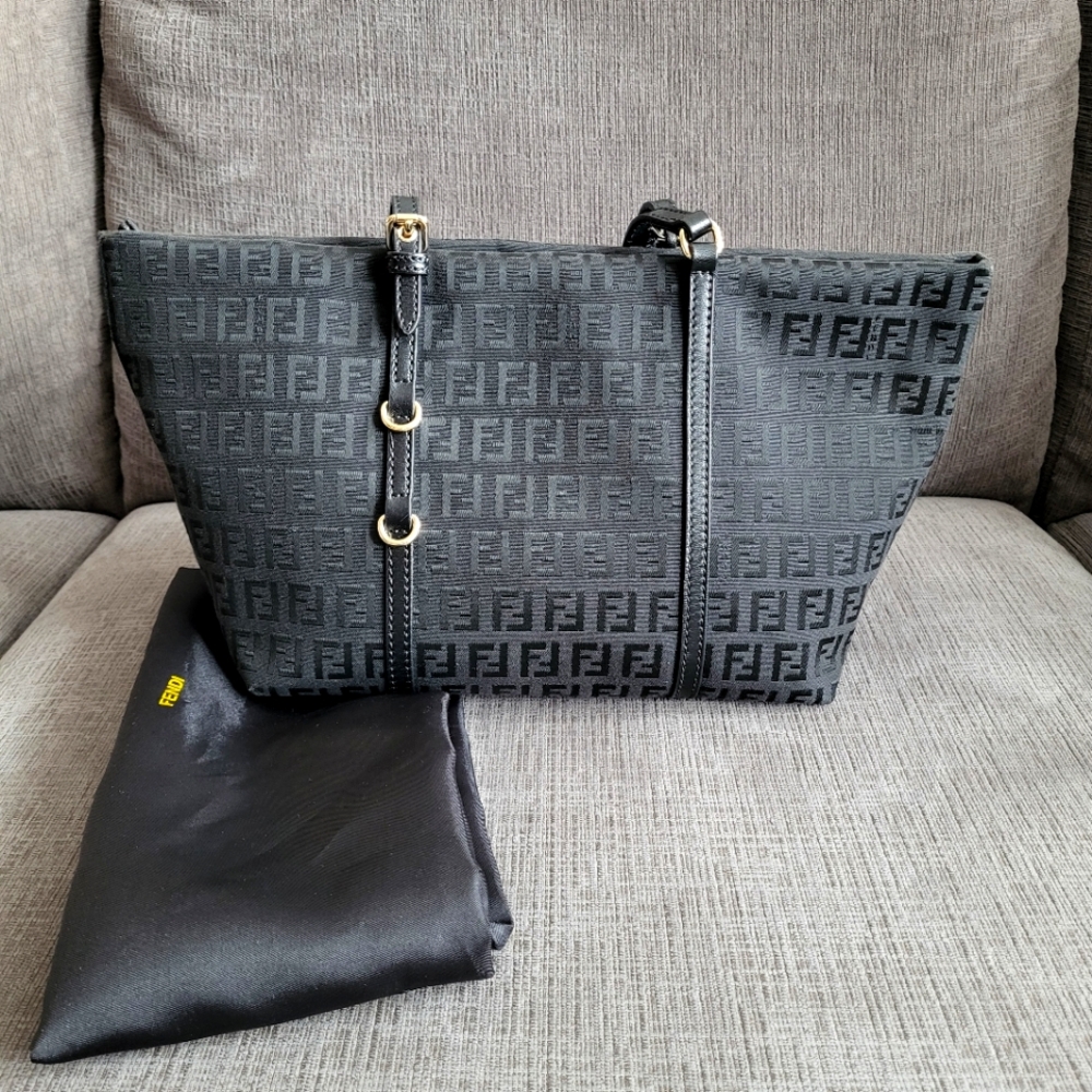 * SOLD on Marketplace* - Fendi Black Zucchino Small Tote Bag
